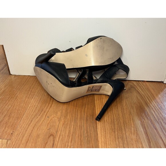 Pierre Dumas Shoes Womens Size 8 Black Strappy High Heel Sandals Sexy Dressy - Picture 8 of 9